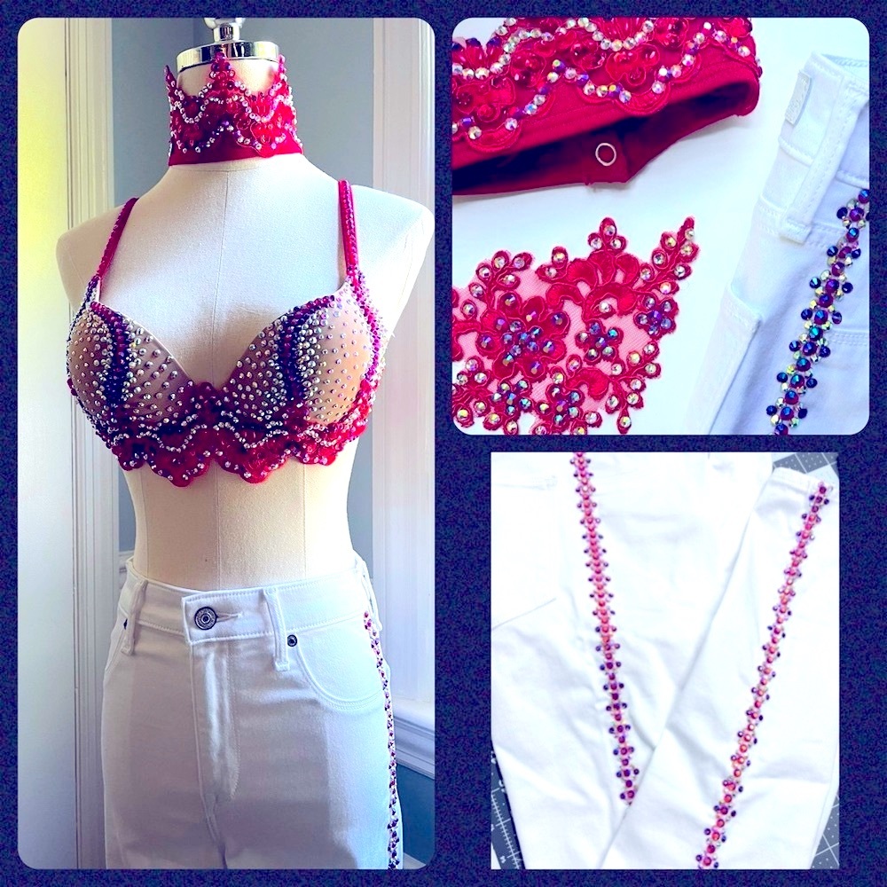 Costume - Custom Tap Dance - EXTREMELY RARE - NEVER WORN - 32B Bra / Sz 2 Jeans - Picture 14 of 14